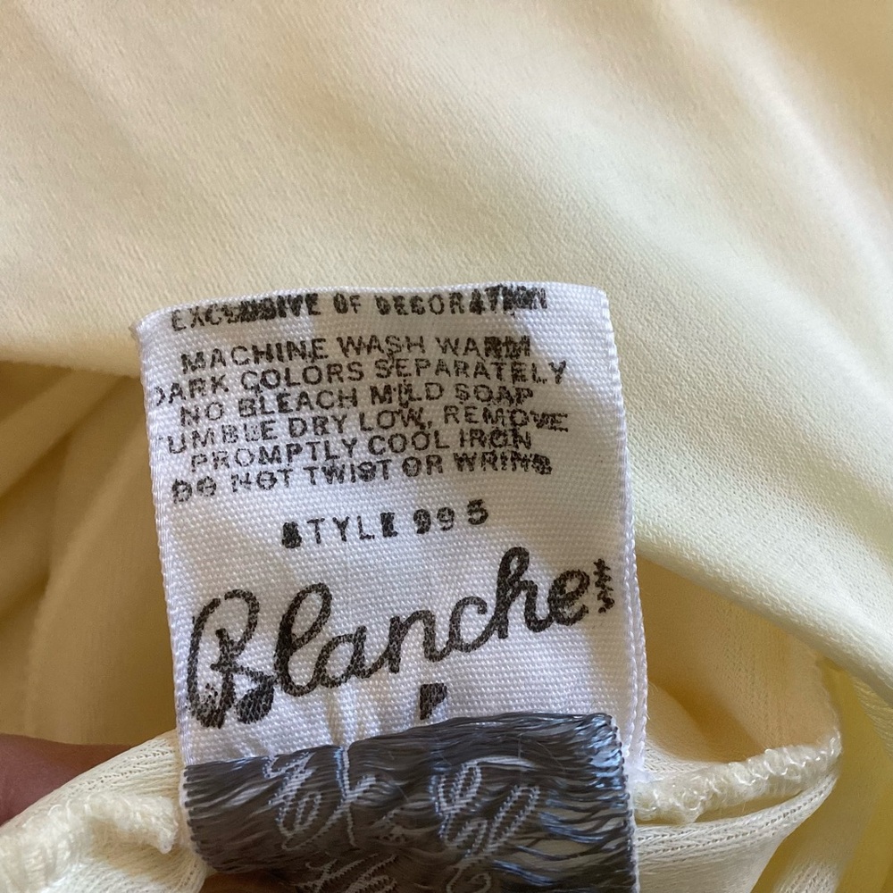 Vintage Blanche by Ralph Montenegro House Dress Butter Yellow S - Picture 8 of 11